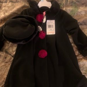 2t dressy black jacket with hat